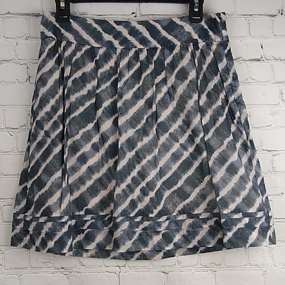 NWT Ann Taylor Loft Blue White lined Skirt 2